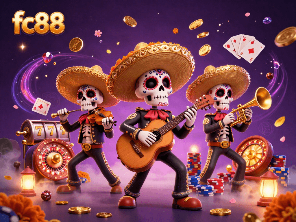fc88 tham gia vào các trò chơi sòng bạc sống động với nhóm nhạc mariachi 3D nổi bật