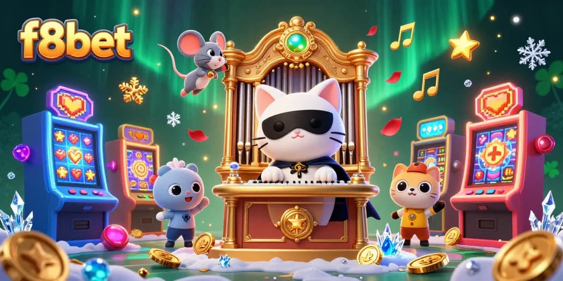 Experience the thrill at f8bet casino with vibrant games, excitement, and playful characters.