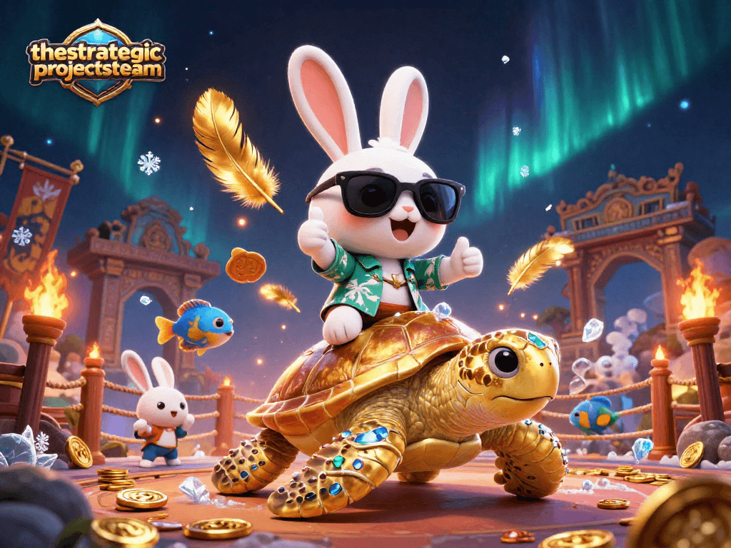 Experience winning moments at thestrategicprojectsteam's colorful 3D casino illustration with vibrant characters and action.