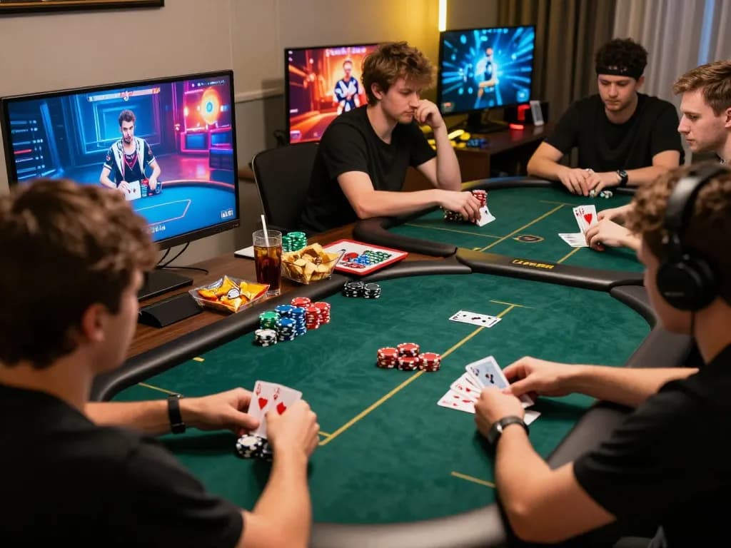 Engaging online poker gameplay scene showcasing strategy and excitement with 68win.