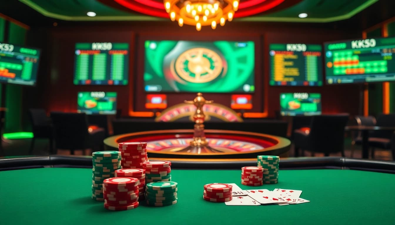 Play exciting games and win big at KK55's luxurious casino.