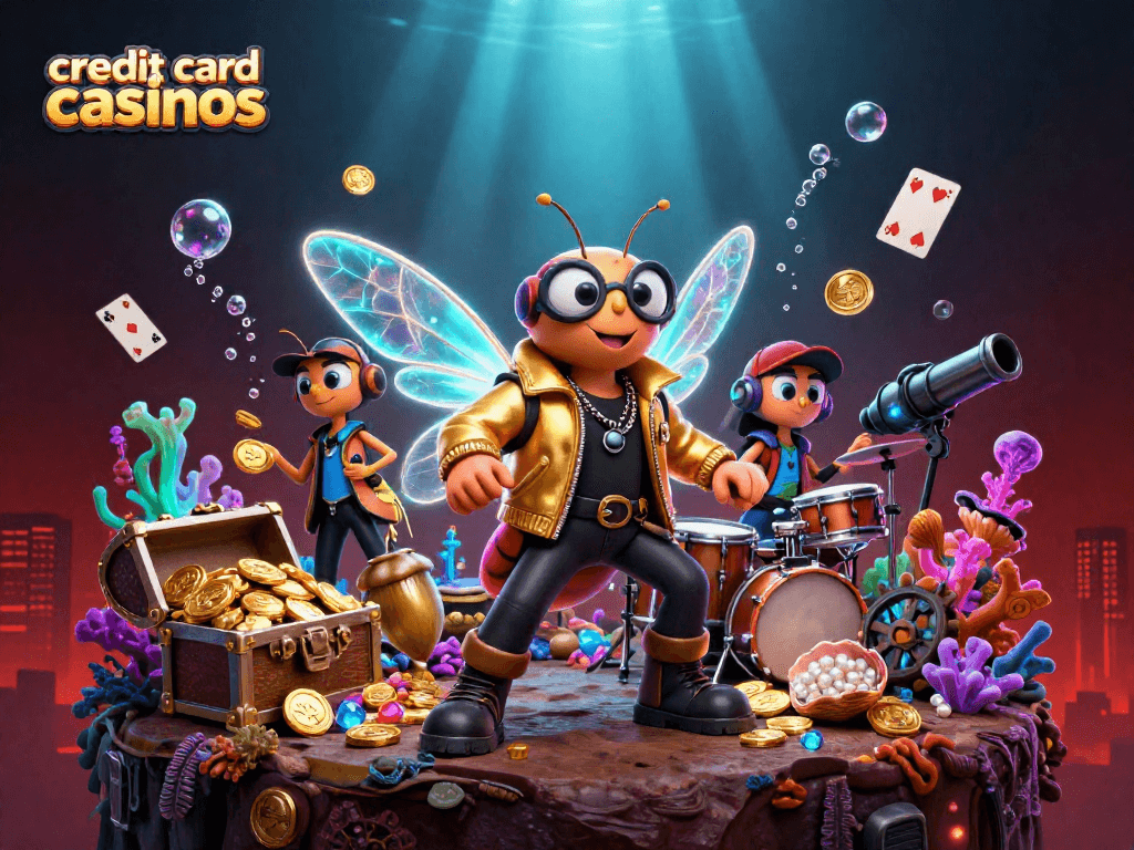 Engage in thrilling gameplay at credit card casinos with vibrant characters and stunning visuals.