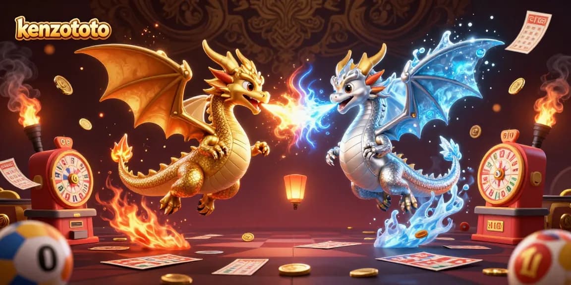 Experience thrilling gameplay with kenzototo as dragons and lottery elements create a vibrant gaming scene.
