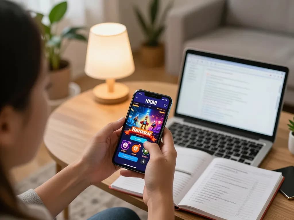 Navigating the NK88 casino app for winning strategies and gameplay at home.