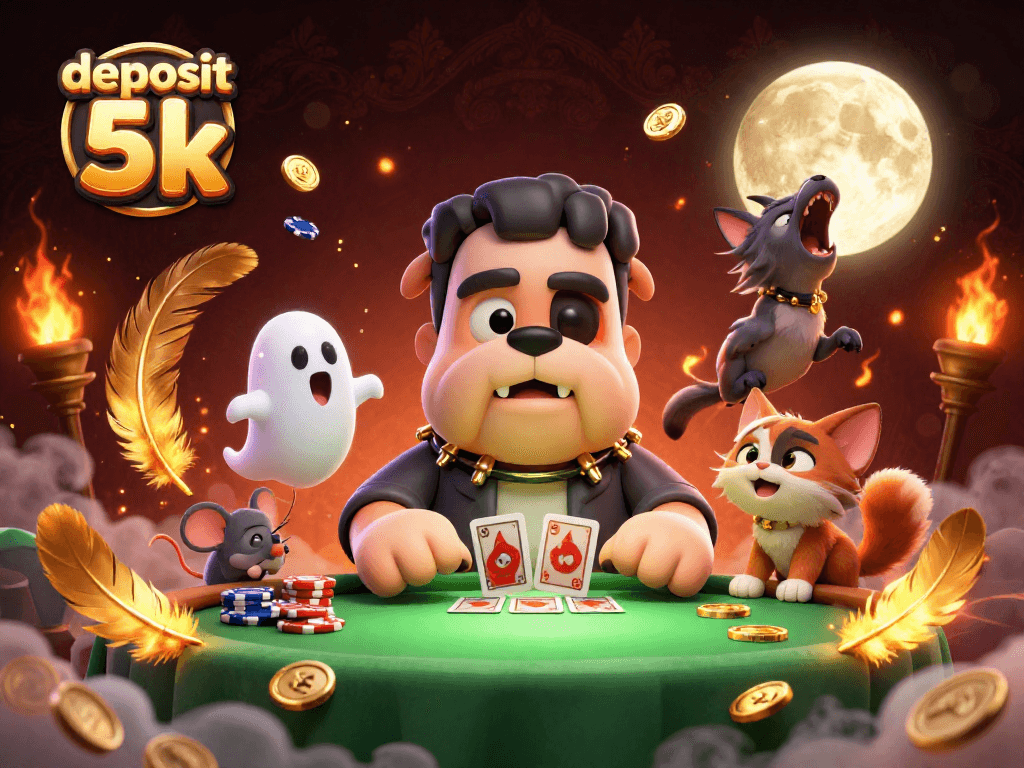 Engaging scene where players strategize to deposit 5k while enjoying a lively casino atmosphere.