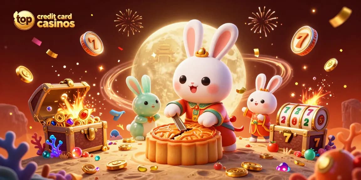 Experience thrilling gameplay at top credit card casinos with a colorful, vibrant 3D illustration.