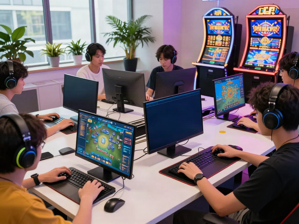 Pengalaman judi slot pragmatic gacor online dengan pemain terlibat dalam permainan Mahjong dan slot di perangkat modern.