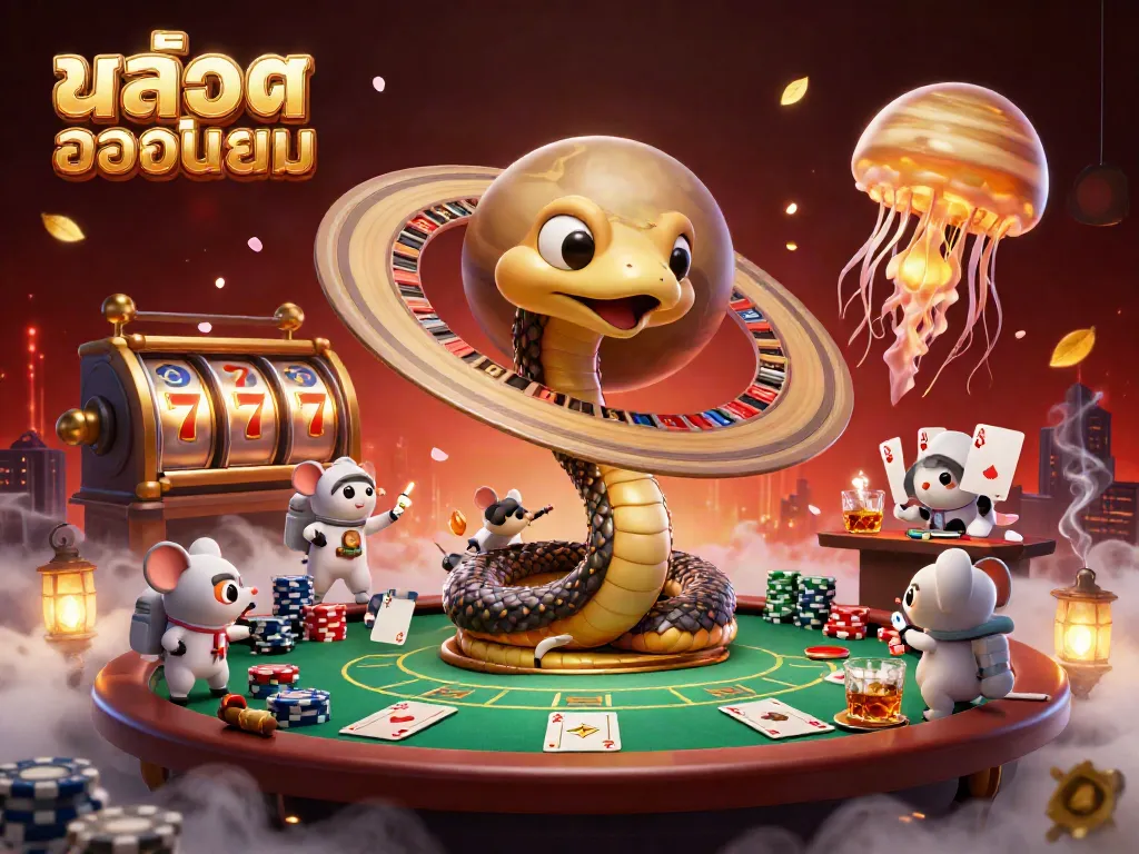 Win exciting games with สล็อตยอดนิยม as luck shines in an ultra-detailed 3D casino illustration.