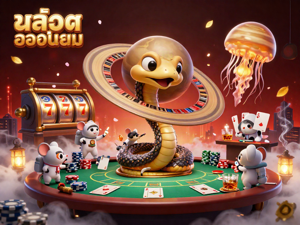 Win exciting games with สล็อตยอดนิยม as luck shines in an ultra-detailed 3D casino illustration.