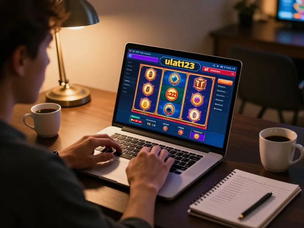 Player engaging with ulat123 casino platform while strategizing for better gambling odds.