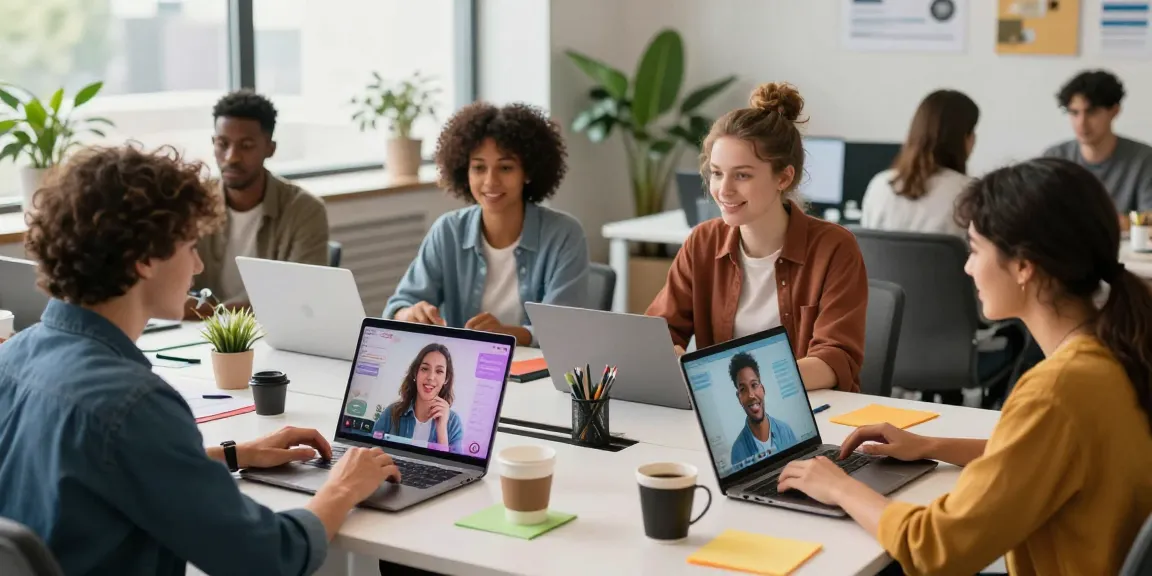 Interactive spicy chat experience in a vibrant workspace with diverse users.