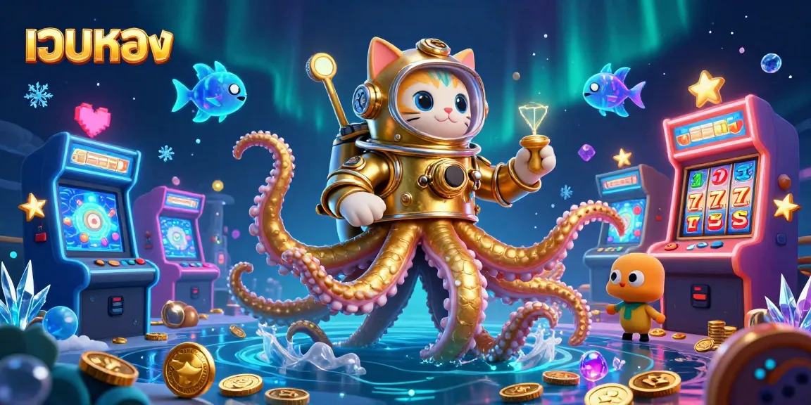 Experience thrilling gameplay with เว็บตรง through an epic 3D casino scene filled with vibrant characters and elements.