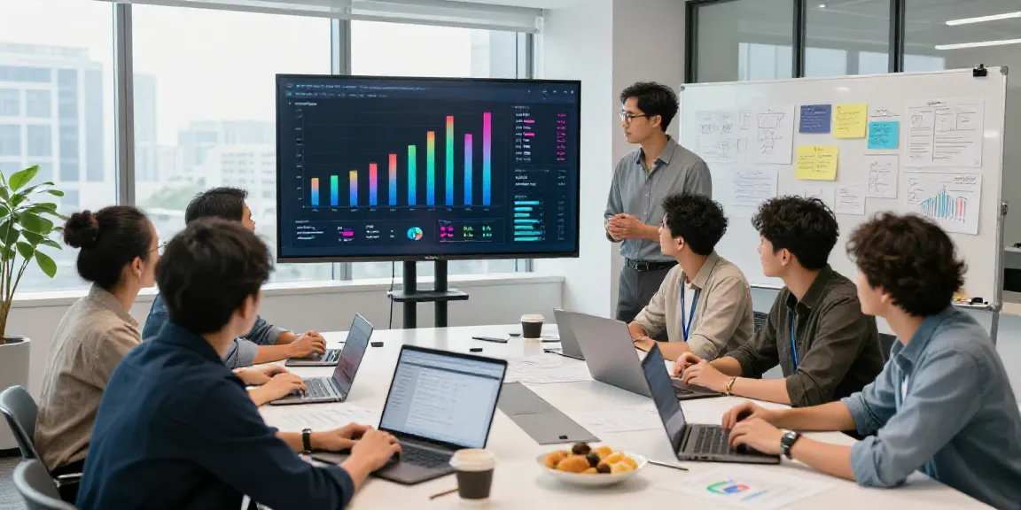 Tech team discussing loket88 login strategies in bright office.