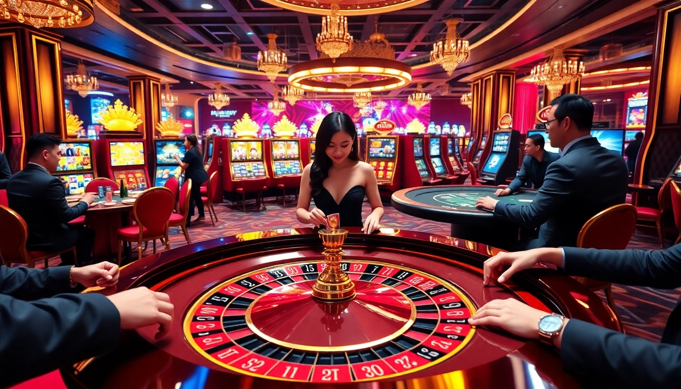 Players enjoying high-stakes gaming while accessing RR88’s online gambling interfaces.