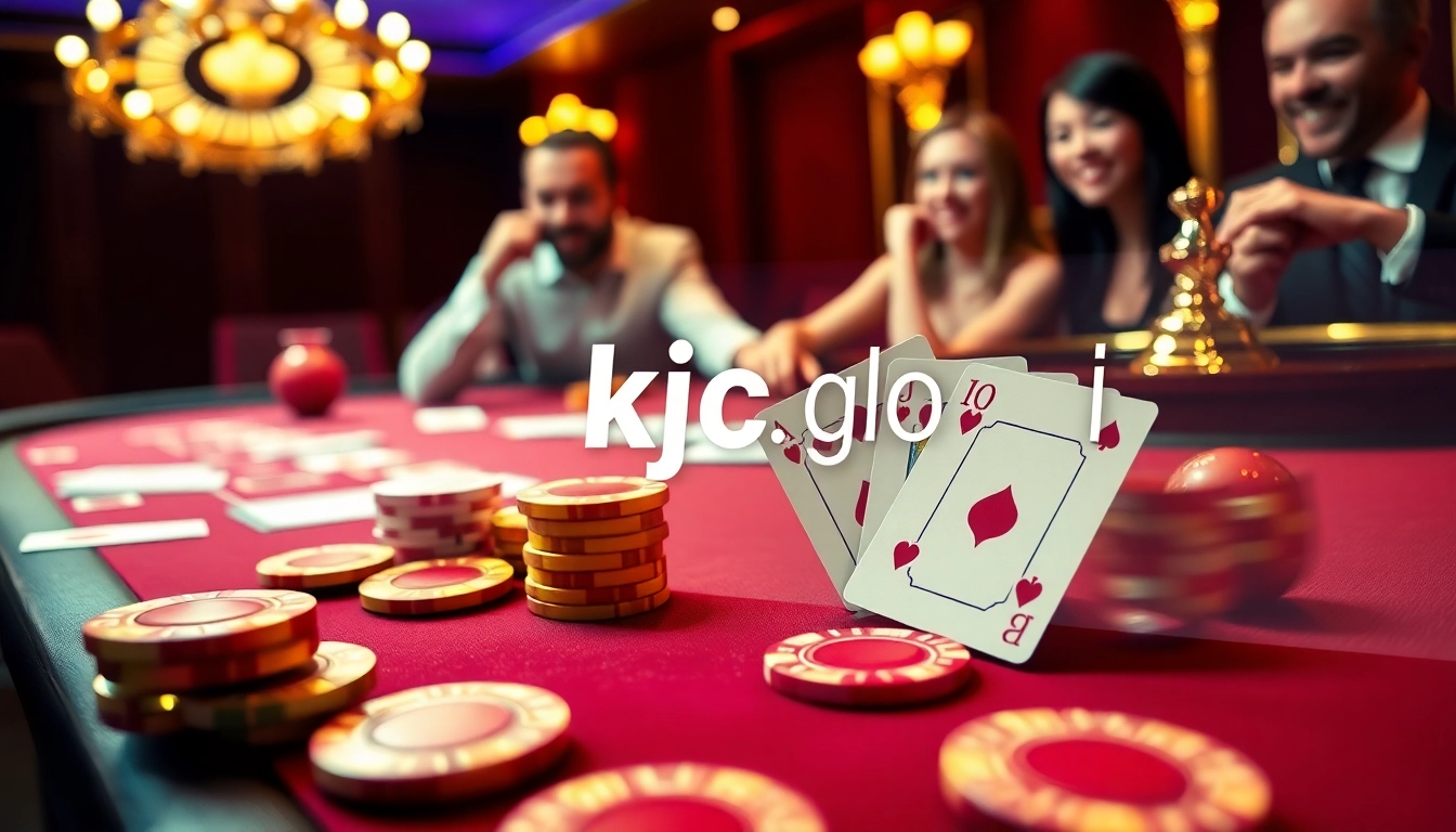 Engage in high-stakes gambling at www.kjc.global with vibrant poker tables and thrilling roulette wheels.