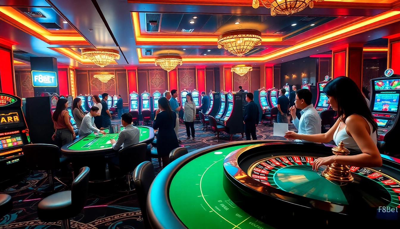 Experience the thrill of gambling at F8BET with exciting games and luxurious casino visuals.